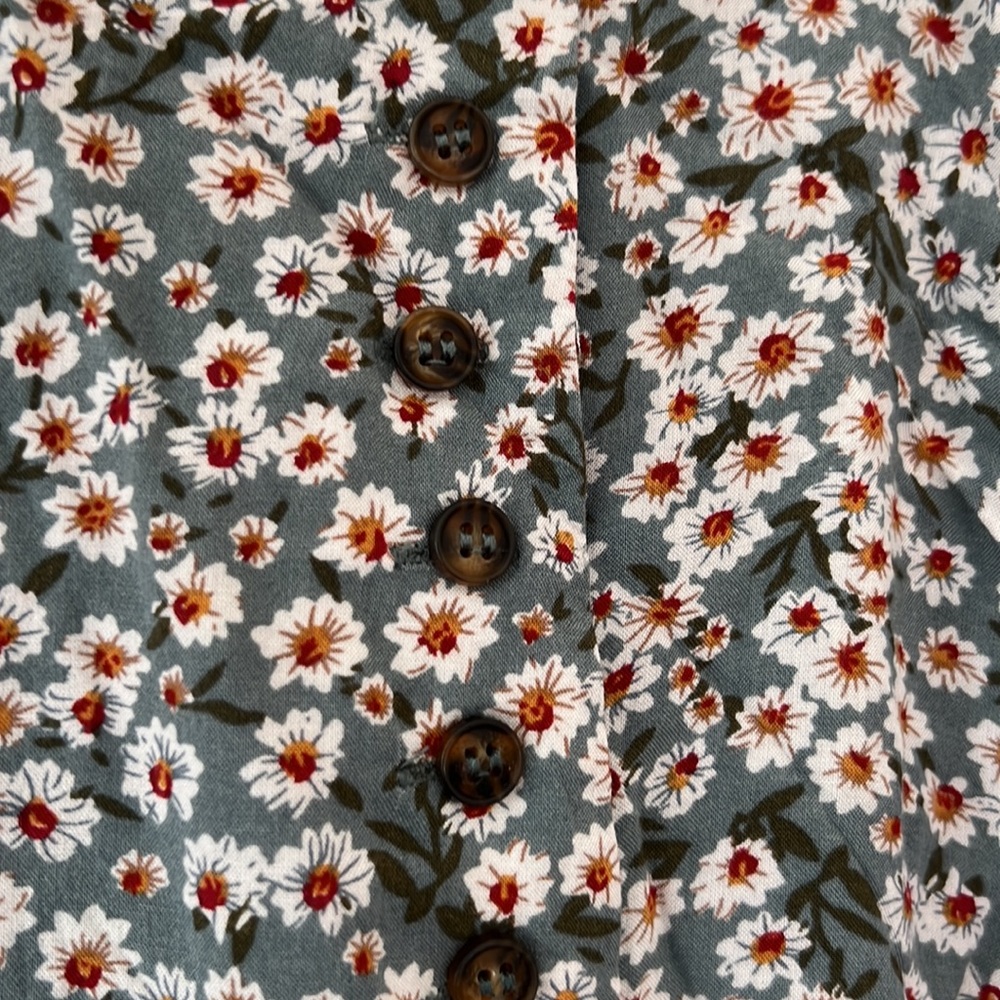 Blue floral mini skirt - Picture 3 of 5